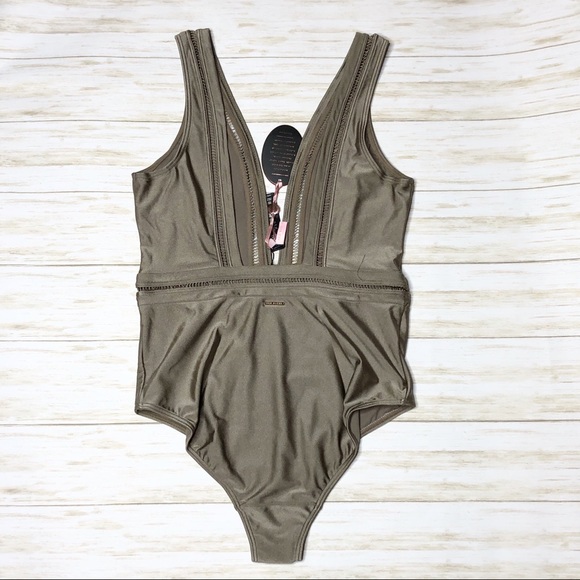 Ted Baker Starza Pointelle Deep V Swimsuit NWT - Picture 3 of 7